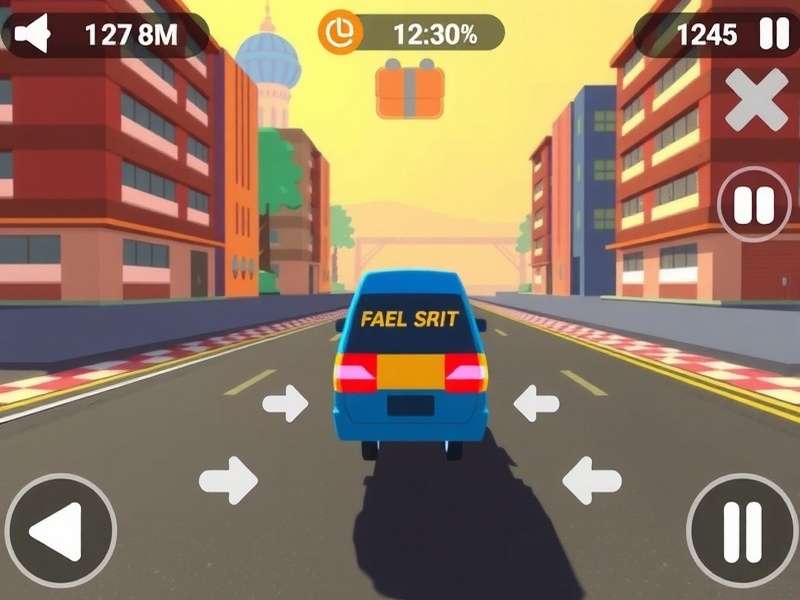 Swift Parcel Sprint gameplay screenshot showing delivery vehicle in Indian city